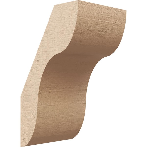 Ekena Millwork 5 in. x 10 in. x 6 in. Carmel Rough Cedar Woodgrain Timberthane Polyurethane Knee Brace, Primed