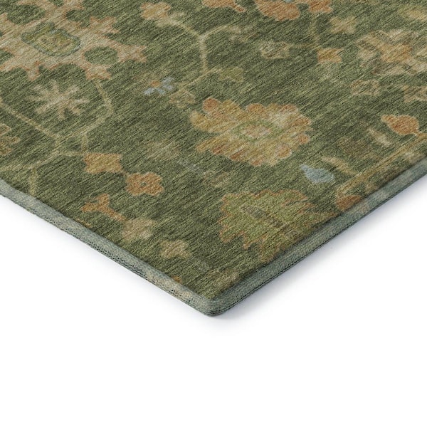 Mayfield Premium Machine Washable Abstract AMF1930 Fern 10 ft. x 14 ft. Area Rug