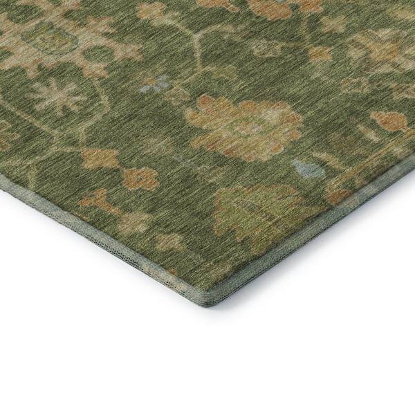 Mayfield Premium Machine Washable Abstract AMF1930 Fern 3 ft. x 4 ft. Area Rug