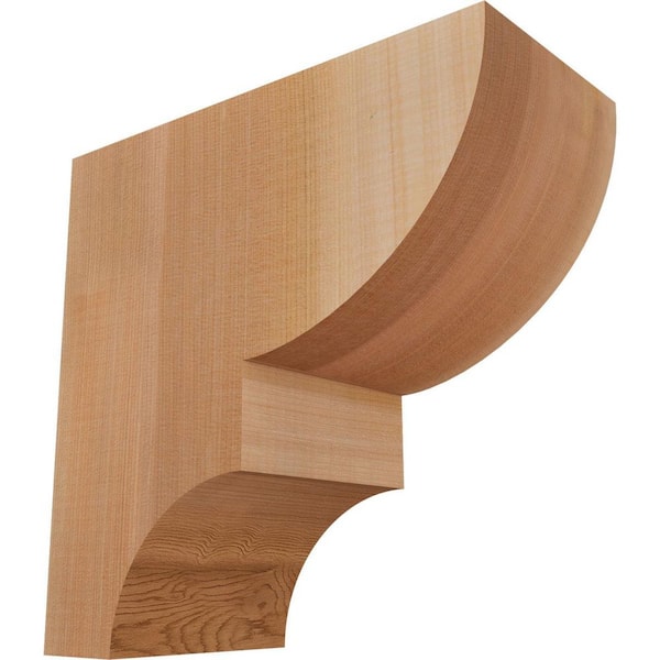 Ekena Millwork 5-1/2 in. x 12 in. x 12 in. Western Red Cedar Ridgewood Smooth Corbel