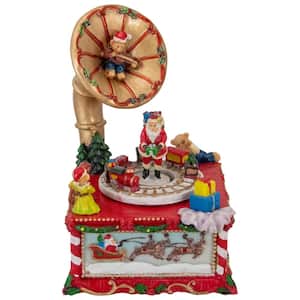 7 in. Musical Santa Claus on Gramophone Christmas Music Box