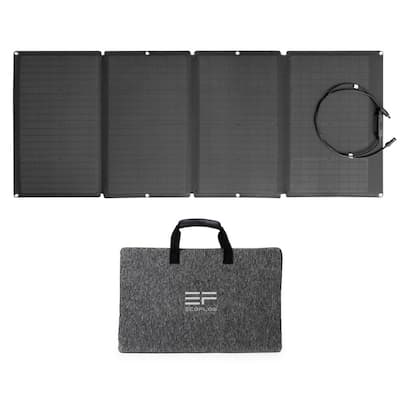 160-Watt Portable Solar Panel, Foldable Solar Charger Chainable for Power Station /Generator, Waterproof for Outdoors