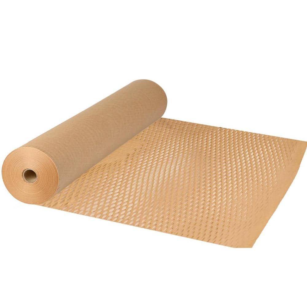 Angel Sar 15" x 135' Honeycomb Packaging Paper, Recyclable Moving Supplies Bubble Cushion Wrap Paper for Protecting Fragile Item