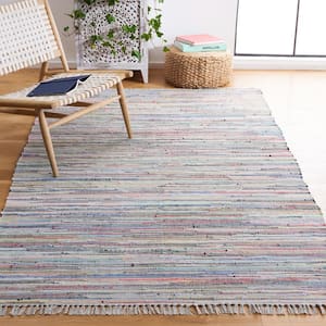 Rag Rug Gray/Multi Doormat 3 ft. x 5 ft. Striped Area Rug