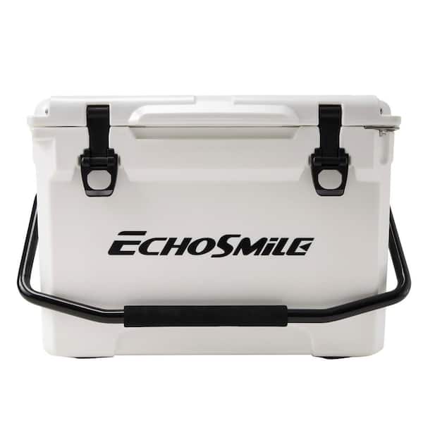 Cesicia 25 qt. Food and Beverage White Outdoor Cooler Warming Box Chest Box Camping Cooler Box