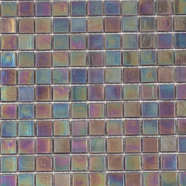 Skosh Glossy Wine Red 11.6 in. x 11.6 in. Glass Mosaic Wall and Floor Tile (18.69 sq. ft./case) (20-pack)