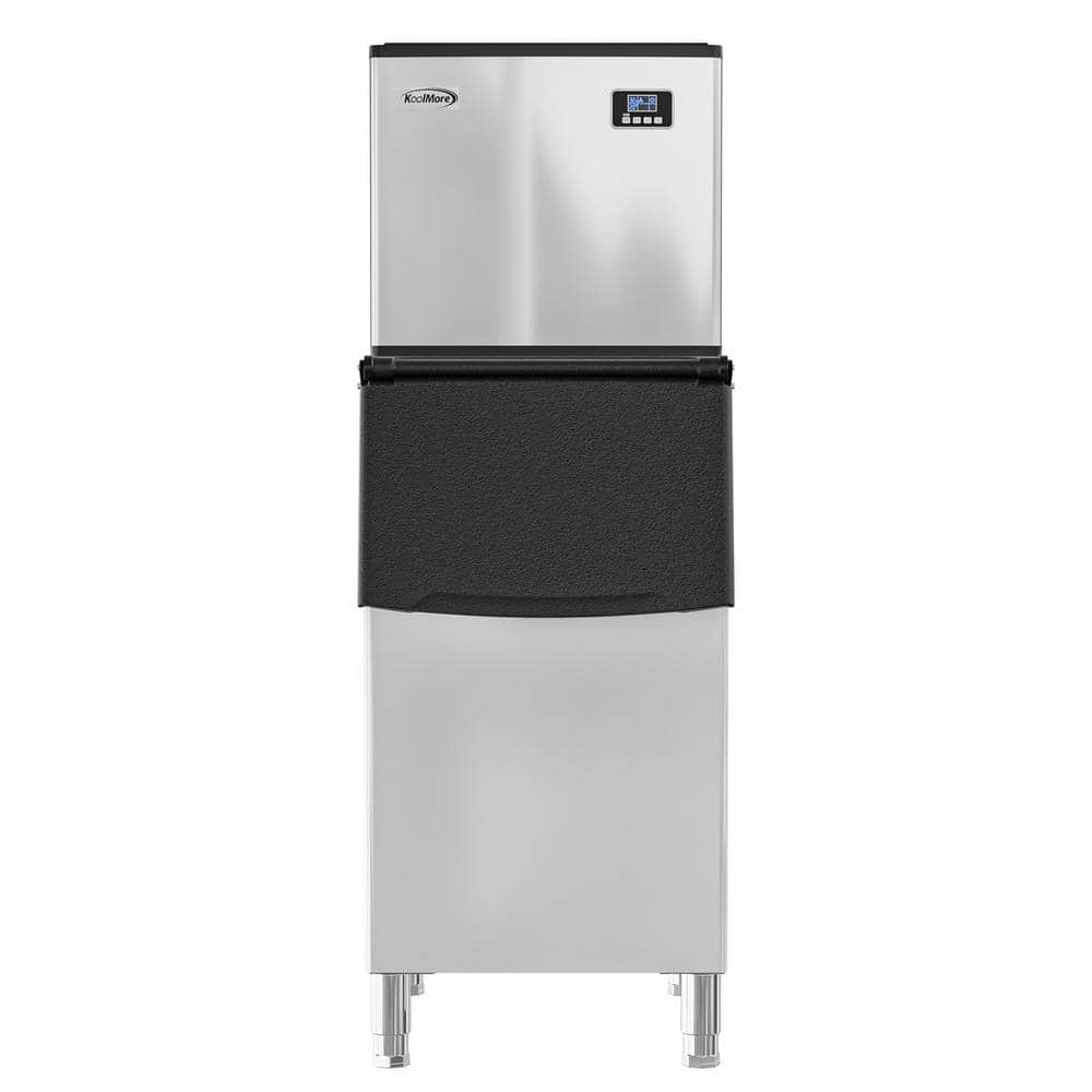 Koolmore 25 in. Stainless-Steel Commercial Ice Maker with Full Cube Production, 418 Lbs/24h, 418 lbs/24hr