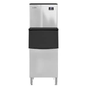 25 in. Stainless-Steel Commercial Ice Maker with Full Size Cubes Production, 418 Lbs./24h