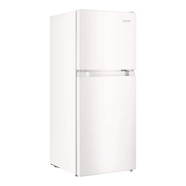 4.5 cu. ft. Mini Refrigerator with Glass Shelves, Top Freezer, and Energy Efficiency in White