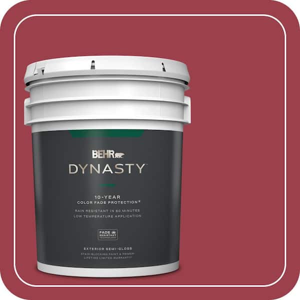 BEHR DYNASTY 5 gal. Home Decorators Collection #HDC-CL-01 Timeless Ruby Semi-Gloss Exterior Stain-Blocking Paint & Primer