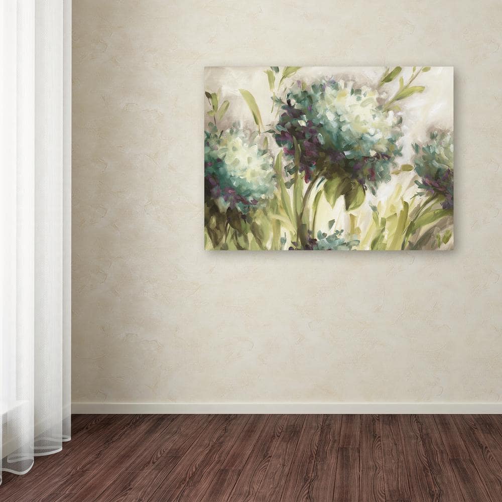 Lisa Audit Hydrangea Field Blue and Green Canvas Art