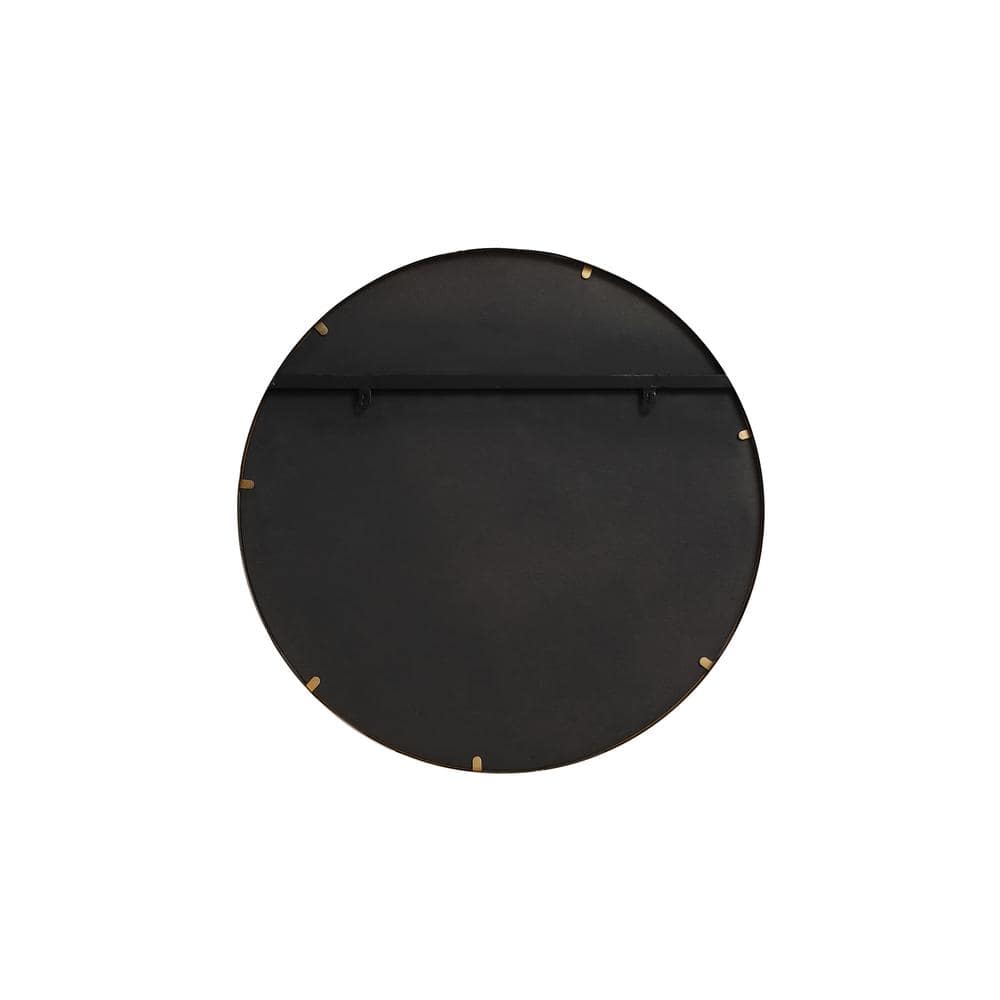 Contemporary Gold Wood Framed 28" Square Wall Mirror