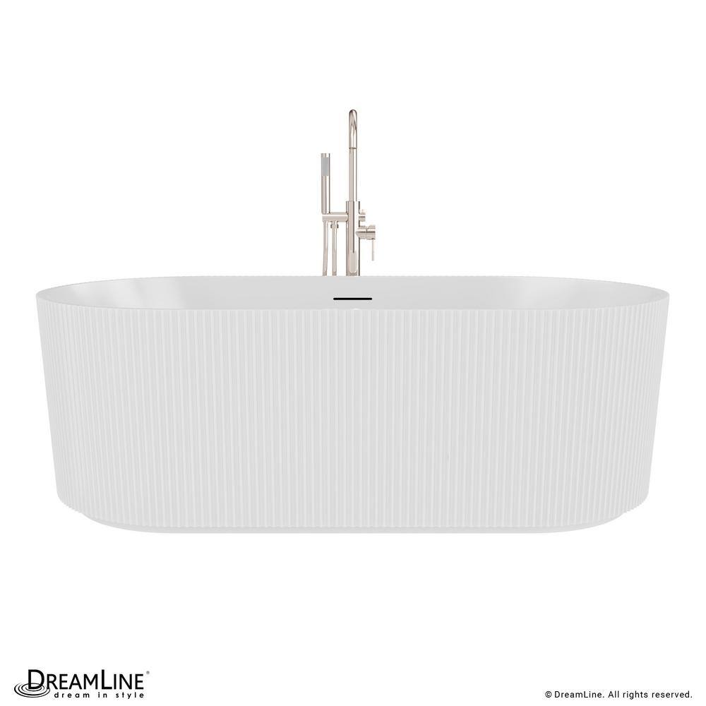 Charisma 67" White Acrylic Freestanding Double Slipper Bathtub