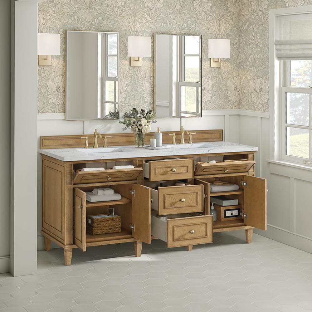Lorelai 72" Natural Oak Double Freestanding Vanity
