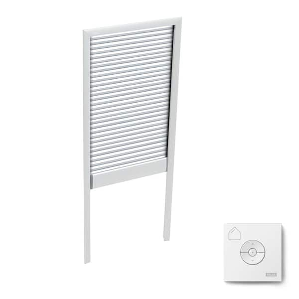 Cortina plisada eléctrica Velux FML S06 1016S blanca