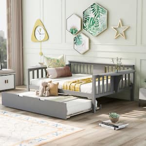 Gray Full Size Daybed with Twin Size Trundle