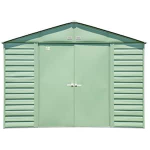 10 ft. x 12 ft. Green Metal Storage Shed With Gable Style Roof 115 Sq. Ft.
