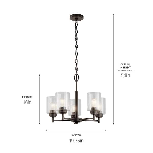 kichler winslow 5 light chandelier