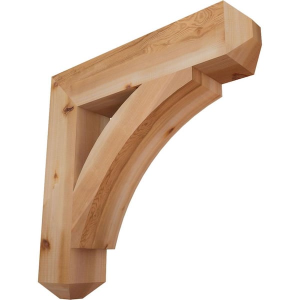 Ekena Millwork 5.5 in. x 30 in. x 30 in. Western Red Cedar Thorton Craftsman Smooth Bracket