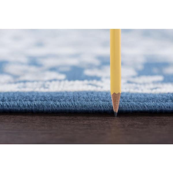 Madison Oriental Navy 2 ft. x 10 ft. Indoor Runner Rug