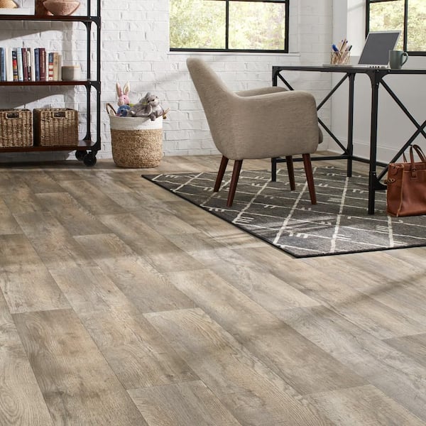 Rustic Taupe Residential Vinyl Sheet Flooring 10 MIL 12 ft. Wide x Cut to Length