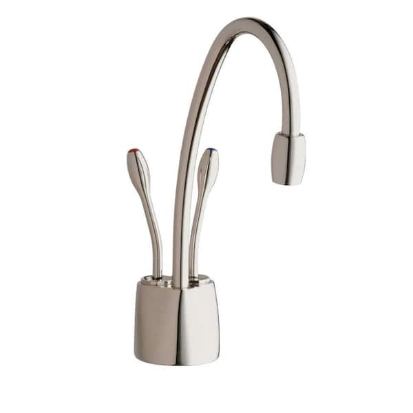 InSinkErator Indulge Contemporary Series 2-Handle 8.4 in. Faucet for Instant Hot & Cold Water Dispenser in Polished Nickel
