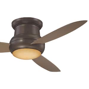 Concept II Wet 52 in. Integrated LED Indoor/Outdoor Oil Rubbed Bronze Ceiling Fan with Light with Wall Control