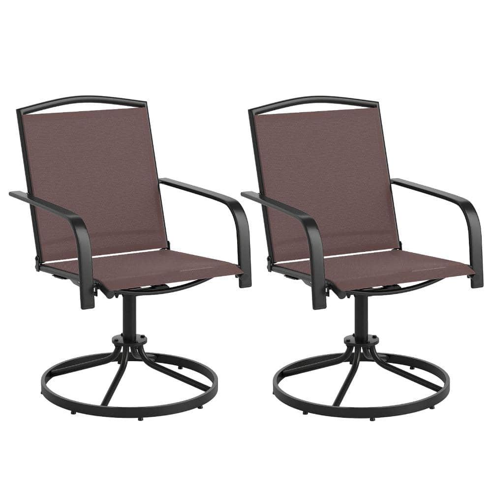Set of 2 Swivel Rocking Fabric Patio Dining Chairs with 330 lb. Capacity, Coffee price history on PriceWatchPro