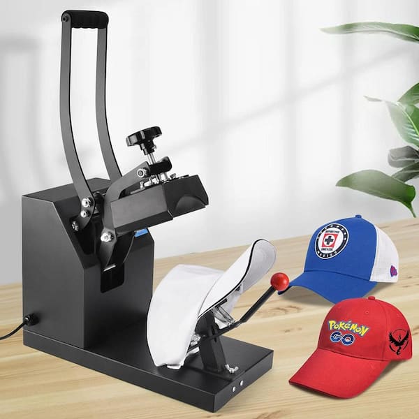 PNKKODW Hat Press Digital Baseball Cap Heat Press Machine 6x3.5 inch Clamshell Design Curved Element Cap Sublimation Transfer Press with LCD Timer