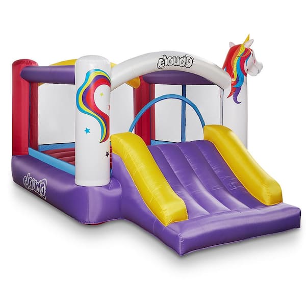 CLOUD9 Cloud 9 Inflatable Bounce House with Blower, Slide, Stakes and Repair Patches