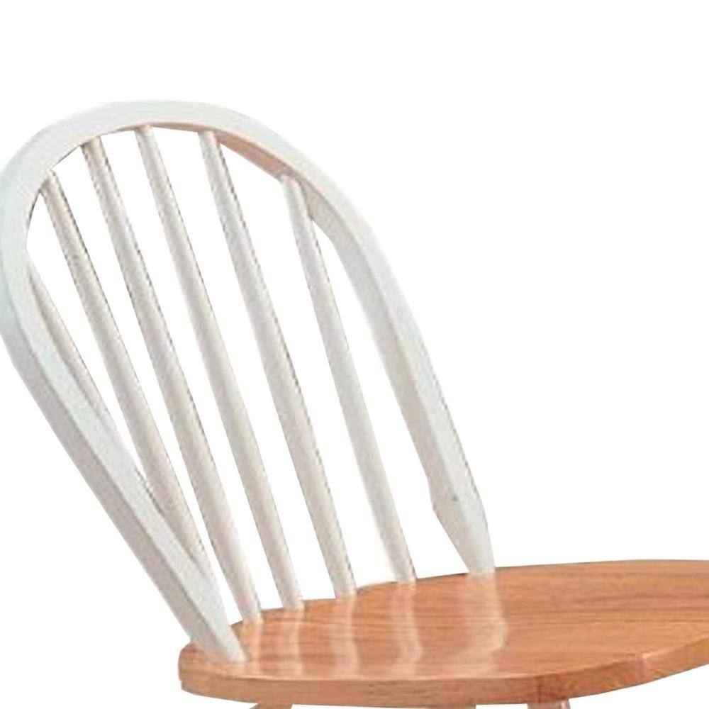Windsor White High Slat Wood Side Chair