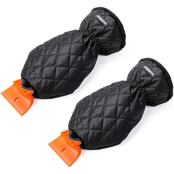 BirdRock Home Snow Moover 2-Pack Ice Scraper Mitts for Car Windshield Window