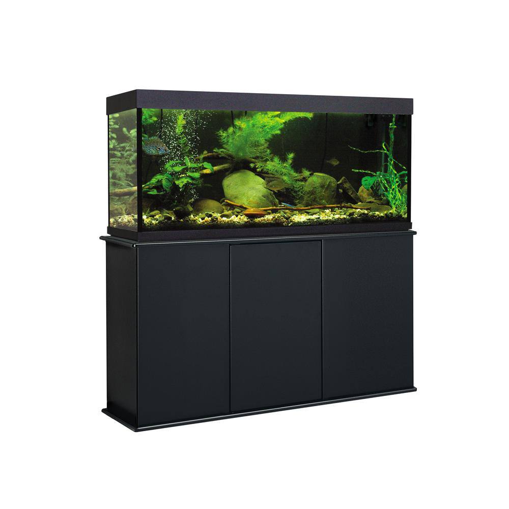 Black Wood 55 Gallon Aquarium Stand Cabinet
