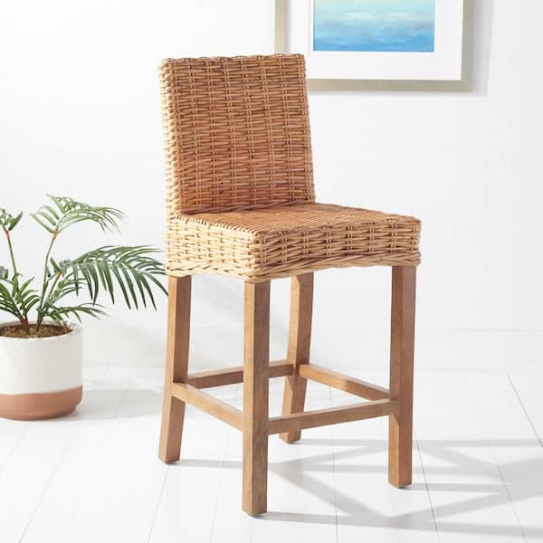 Tobias 37.4 in. Light Brown Bar Stool