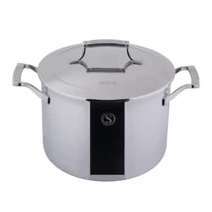 8 qt. Tri-Ply Stainless Steel Stock Pot with Lid