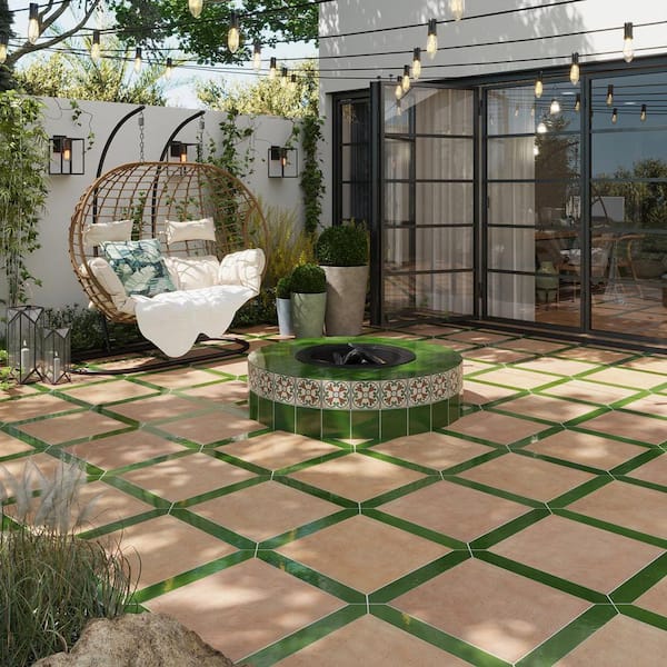 Terralis 3 in. x 19 in. Glossy Deep Forest Green Porcelain Picket Wall and Floor Tile Sample