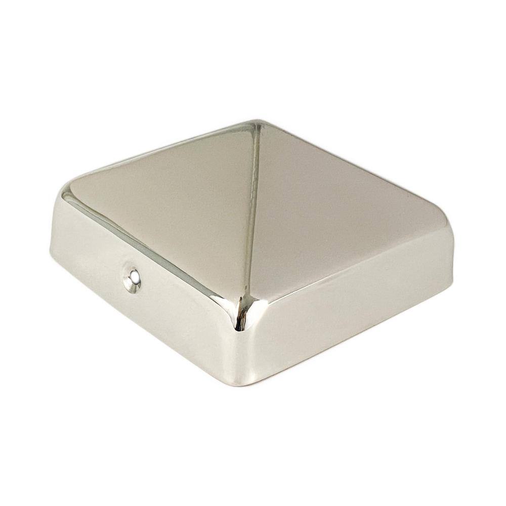 Protectyte 4 in. x 4 in. Stainless Steel Pyramid Slip Over Fence Post