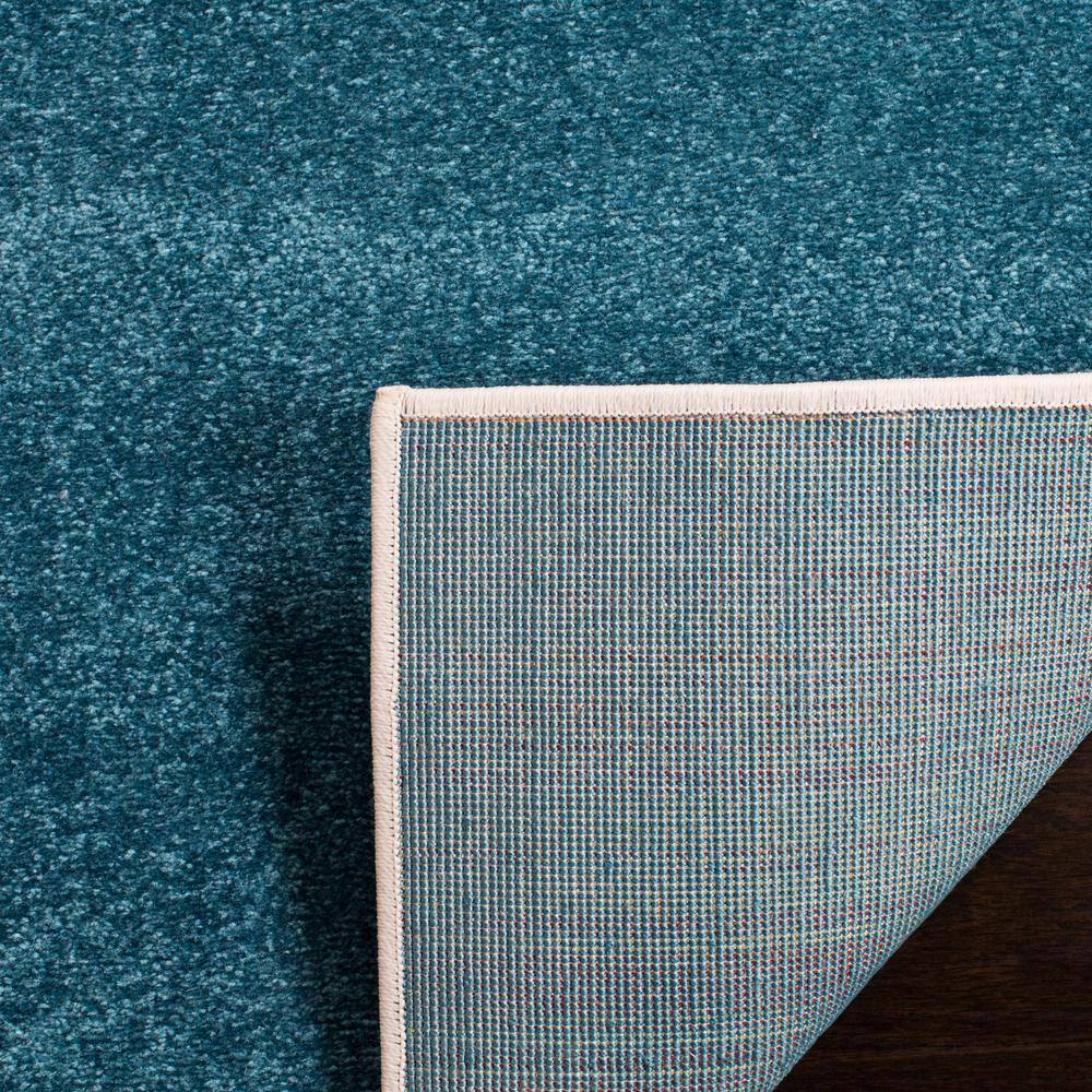 Peacock Blue and Fuchsia Mid-Century Modern Area Rug