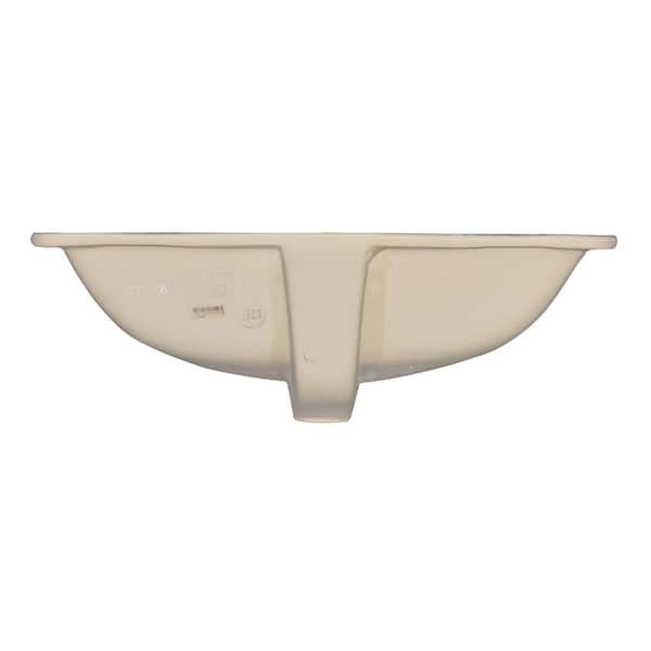 Glacier Bay 22 in. Undermount Rectangular Vitreous China Bathroom