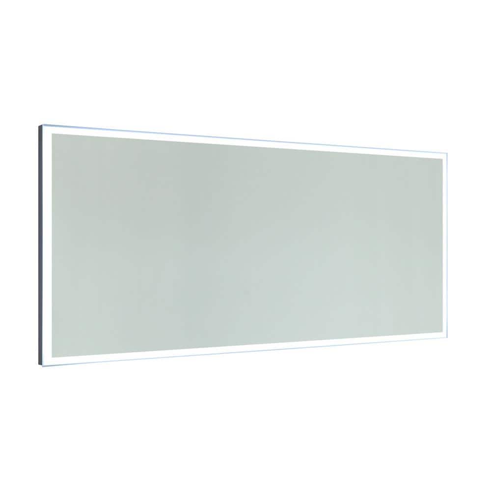 60 in. W x 28 in. H Frameless Rectangular LED Light Bathroom Vanity Mirror in Clear price history on PriceWatchPro