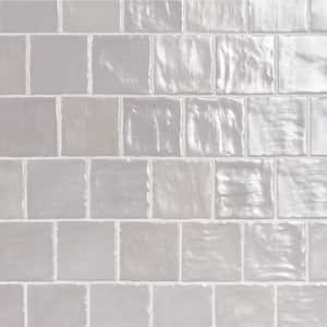 Amagansett Fog Gray 4 in. x 4 in. Mixed Finish Ceramic Wall Tile (5.38 sq. ft. / case)