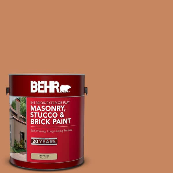 BEHR 1 gal. #PFC-17 Rusty Orange Flat Interior/Exterior Masonry, Stucco and Brick Paint