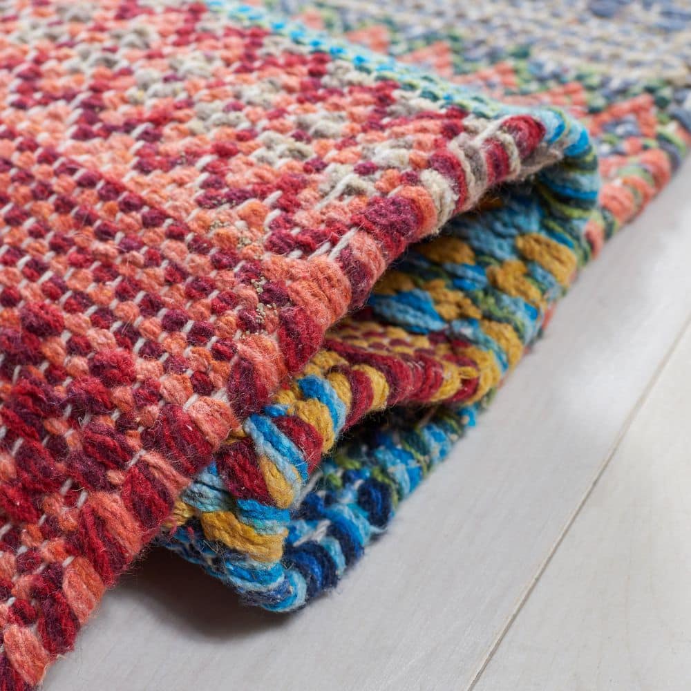 Handmade Red Cotton Flat Woven 8' x 10' Area Rug