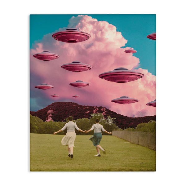 Stupell Industries Pick Me Alien Invasion by Mary Urban Unframed Fantasy Graphic Art Print 40 in. x 30 in.