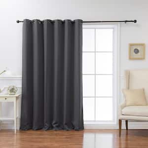 Dark Grey Grommet Blackout Curtain - 80 in. W x 84 in. L