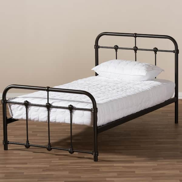 Baxton Studio Mandy Black Metal Twin Platform Bed 28862 7586 HD