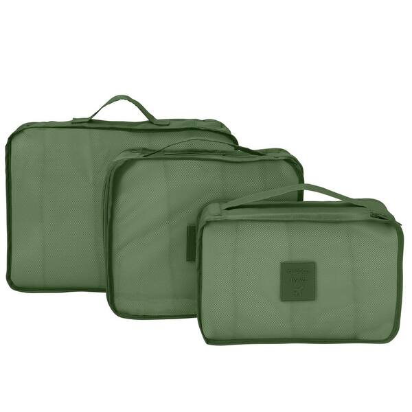 GForce 6-Piece Deluxe Traveling Packing Cube Set in Dill Green