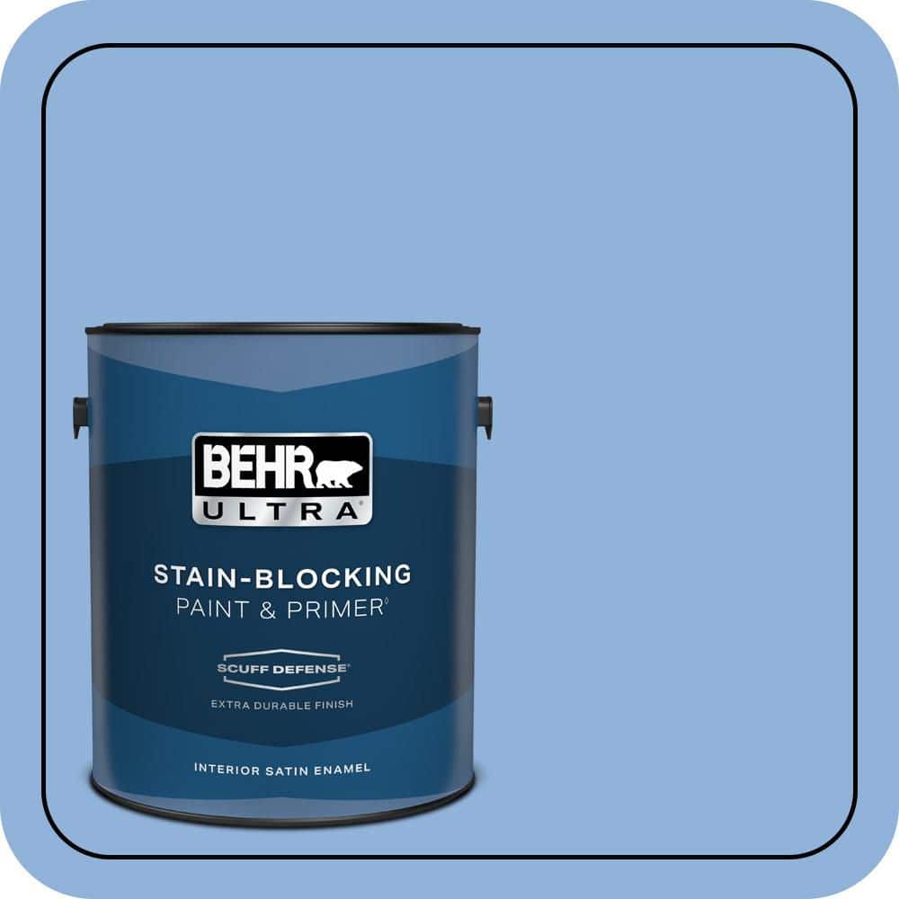 1 gal. #580B-5 Cornflower Blue Extra Durable Satin Enamel Interior Paint & Primer product image for price tracking