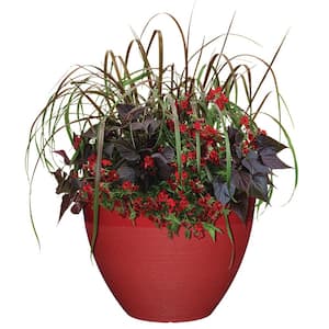 Decatur 22 in. American Red Resin Planter