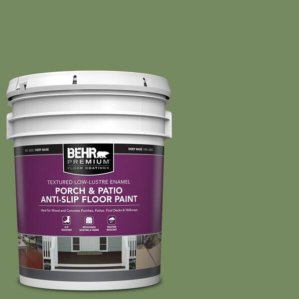 BEHR PREMIUM 5 gal. #M380-6 Fern Canopy Textured Low-Lustre Enamel ...